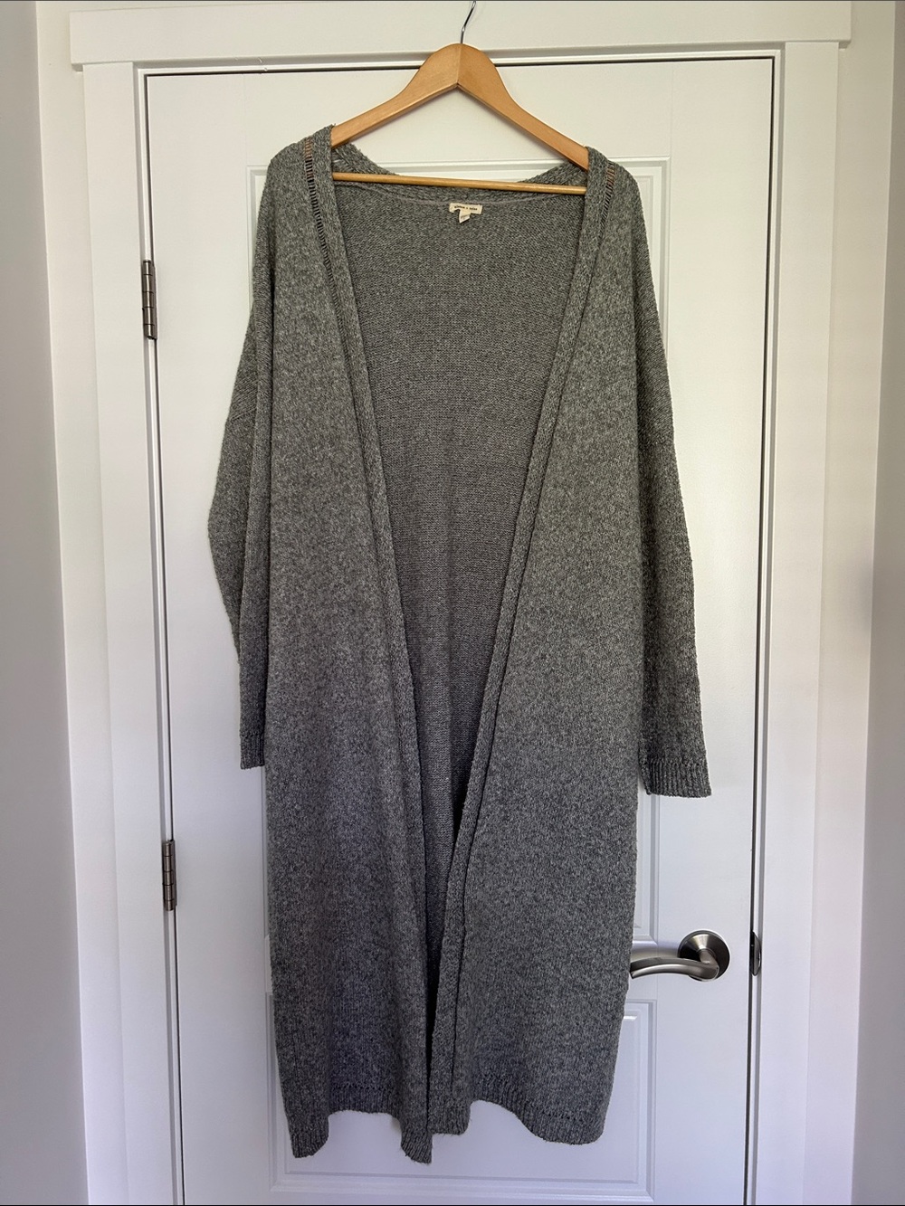 Silence + Noise Long Women’s Sweater Cardigan - Gray